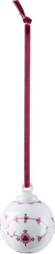 Stråmønster Julekule 6cm Burgunder