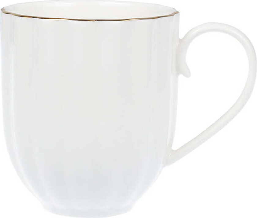 Lilly Krus 32cl Hvit m/Gullkant