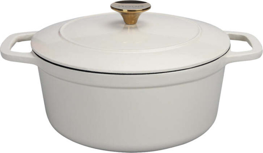 Dynamic Støpejernsgryte 4,3L 24cm Krem
