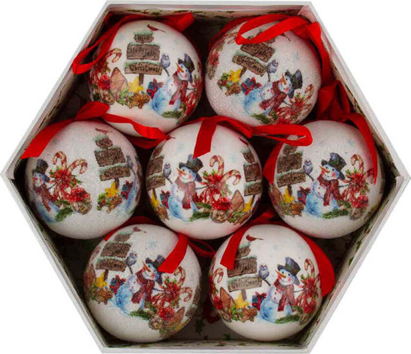 Bilde av Julekolleksjon Julekuler Snømann 7pk