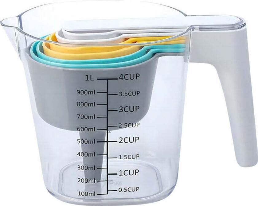 Målebegersett m/Trakt 9 Deler