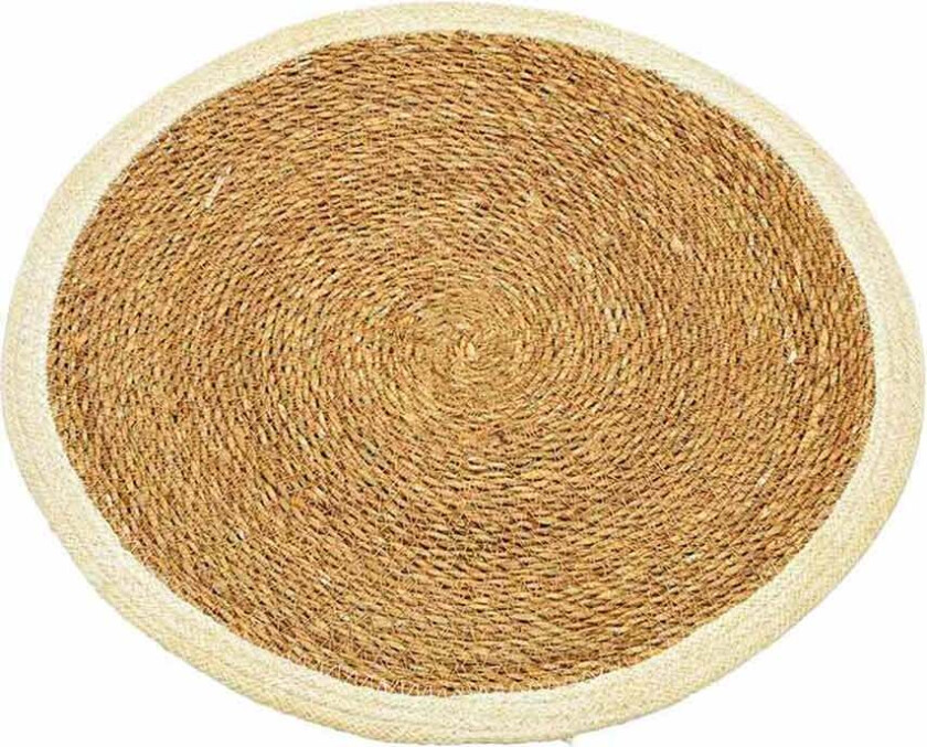 Bordbrikke 38cm Natur m/Hvit Kant
