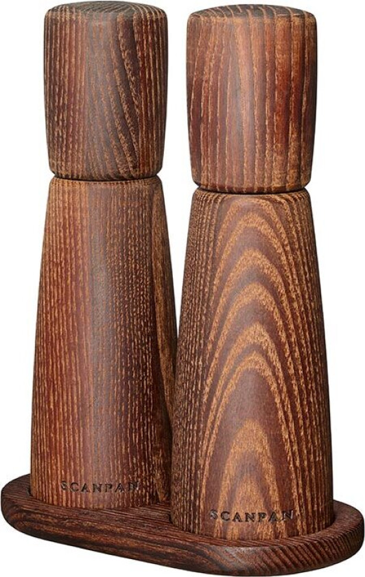 Bilde av Salt & Pepperkvern m/brett  Karbonisert Aske 18cm