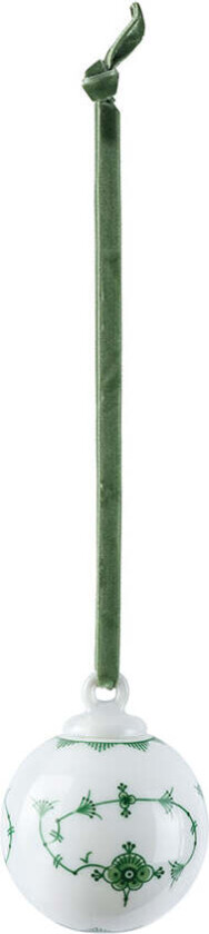 Stråmønster Julekule 6cm Grønn