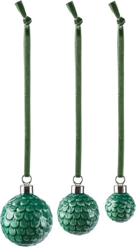 Julekule Kongle 3pk Grønn
