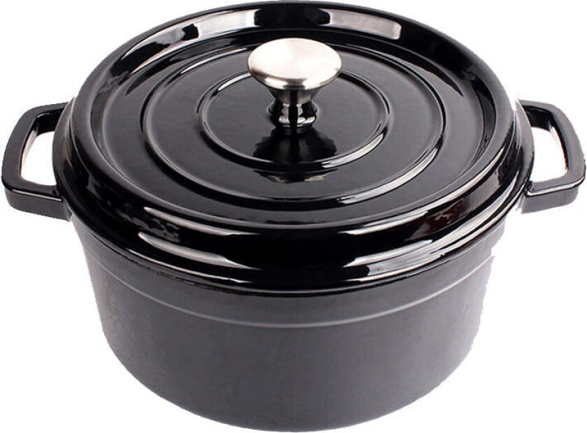 Støpejernsgryte 3,4L Sort