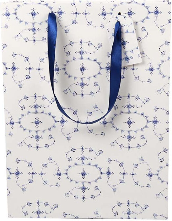 Stråmønster Gavepose 40x30cm