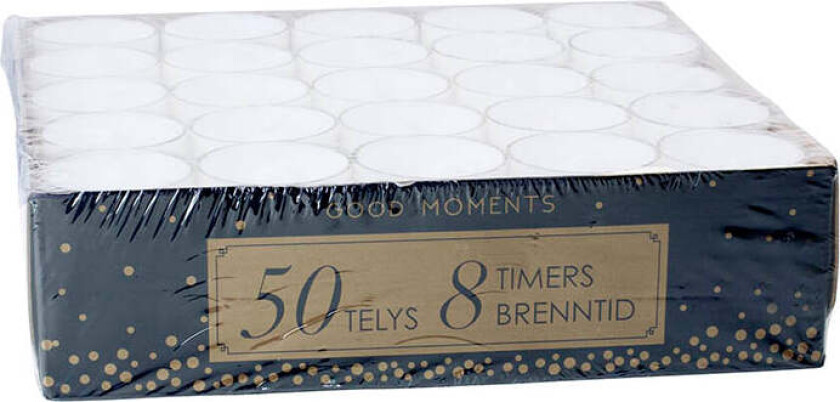 Good Moments 50 pk Telys I Plastkopp