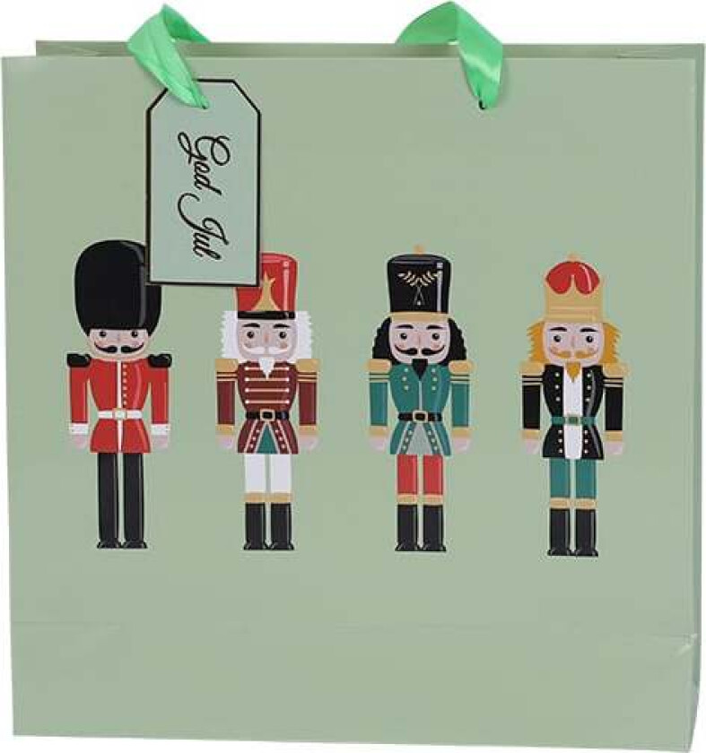 Julekolleksjon Gavepose M Nøtteknekker Grønn