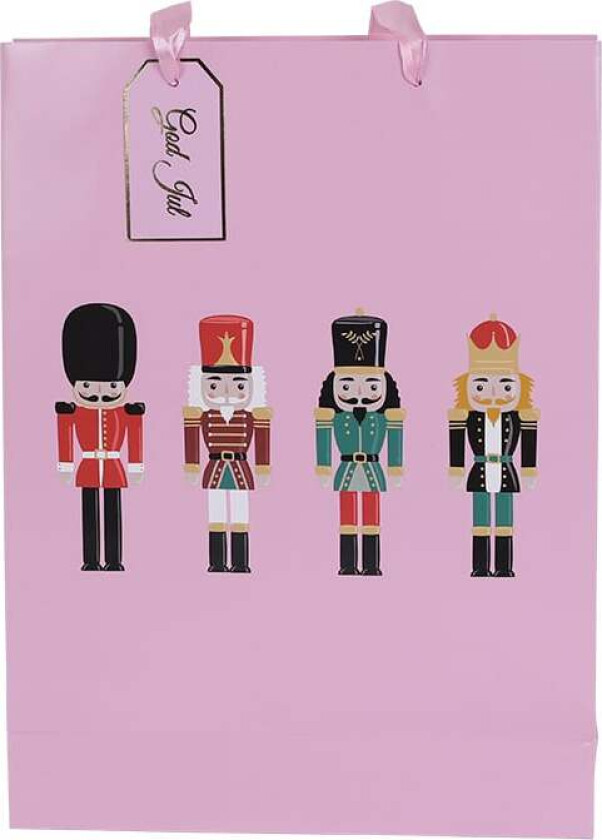 Julekolleksjon Gavepose L Nøtteknekker Rosa