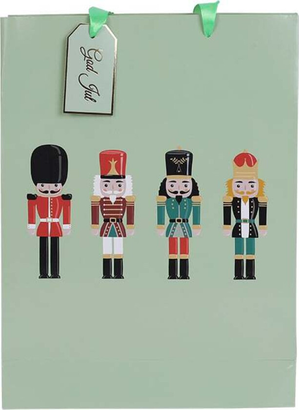 Julekolleksjon Gavepose L Nøtteknekker Grønn