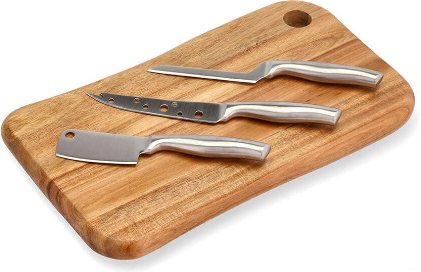 Bilde av Ostebrett Med Kniver 3stk Akasie
