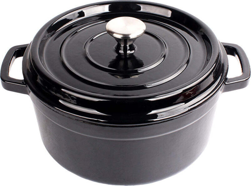 Støpejernsgryte 5L Sort