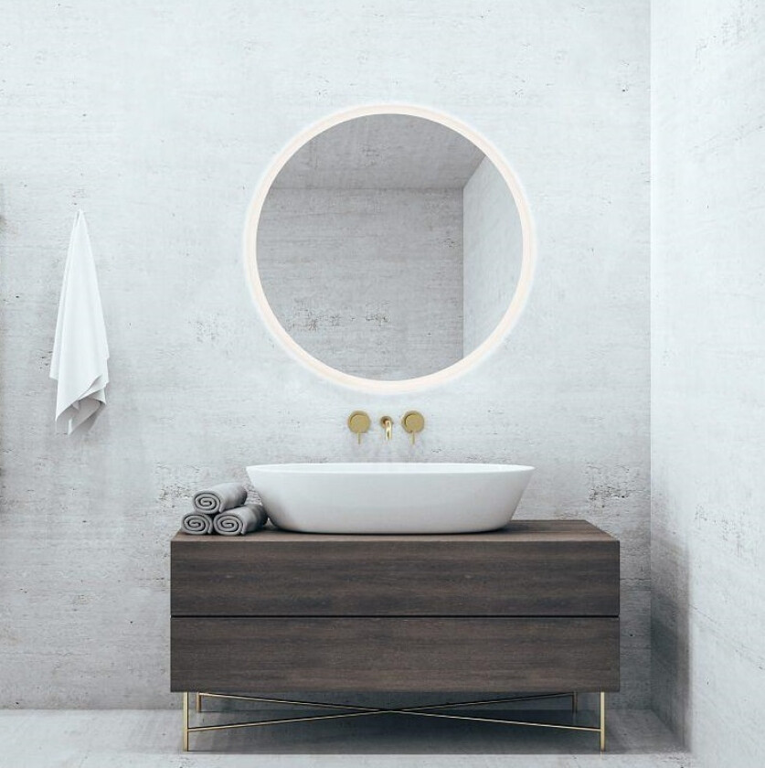 Aurora Speil Med LED Lys IP44 Klar 60 Cm Vegglampe Lampehuset