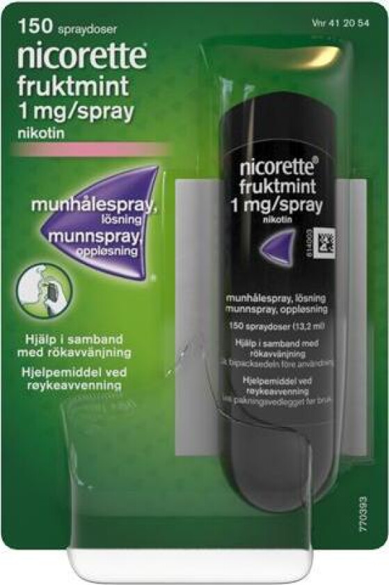 1 mg/dose munnspray fruktmint 150 doser