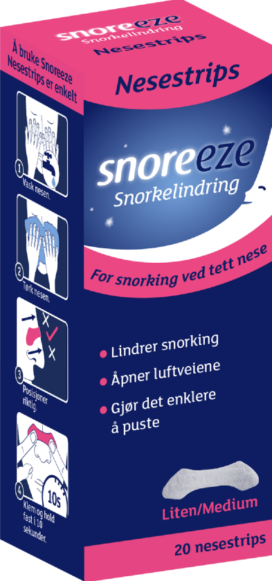 snorkelindring nesestrips, størrelse S/M 20 stk