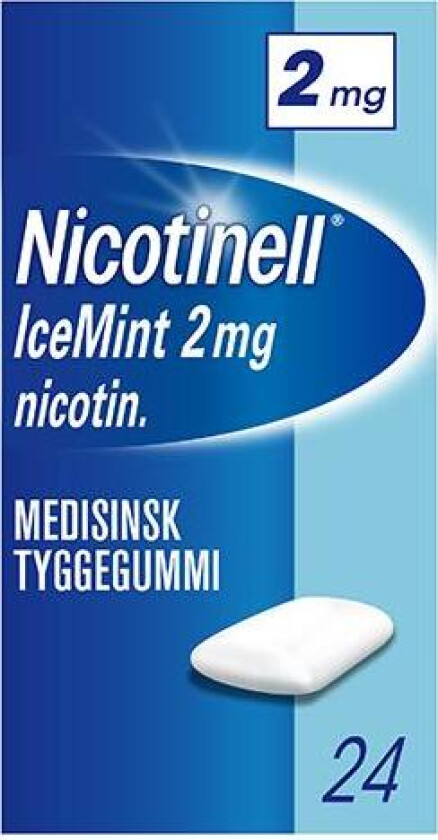 2 mg tyggegummi icemint 24 stk
