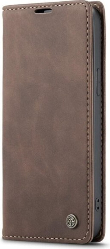 CASEME Retro Wallet Case for iPhone 14 - Dark Brown Brown
