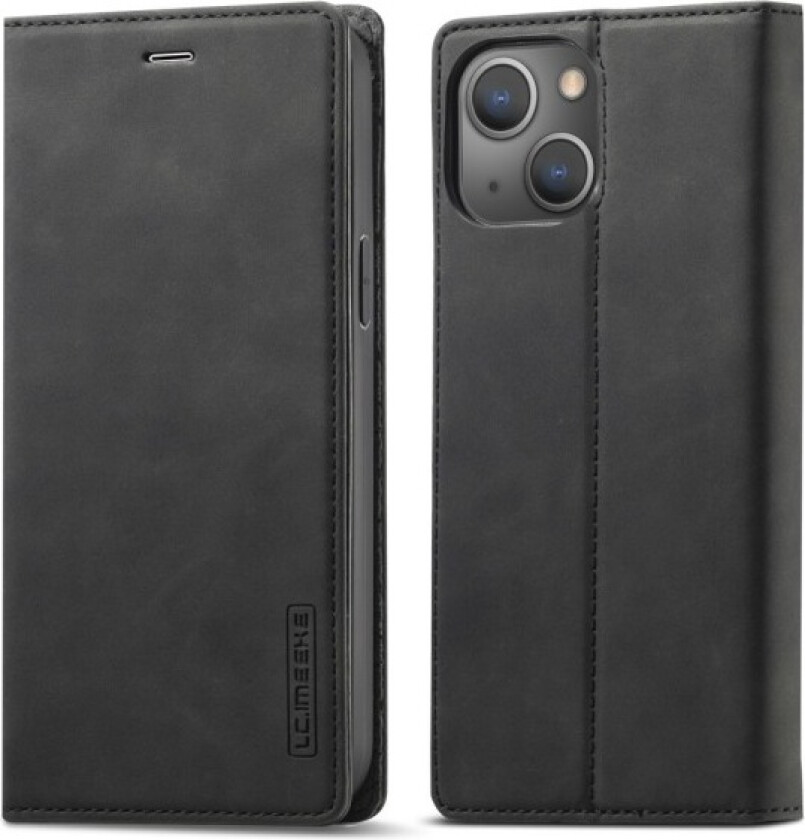 LC.IMEEKE Magnetic Phone Case for iPhone 15 Stand Wallet Cover Black