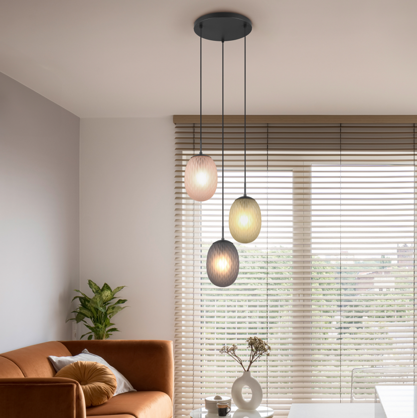 Facette Taklampe 3 Lys Flerfarget Hengende taklampe Lampehuset