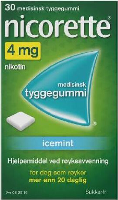 4 mg tyggegummi icemint 30 stk