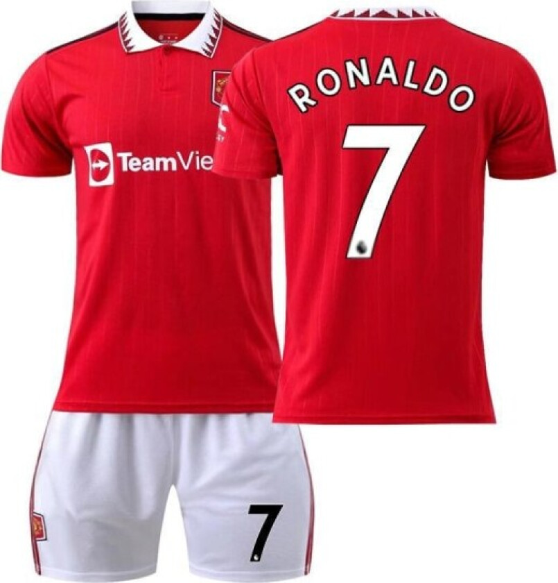 22-23 Red Devils hjemmebane nr. 7 Ronaldo-drakt nr. 25 Sancho 10 Rashford 1 De Gea fotballdrakt Martial