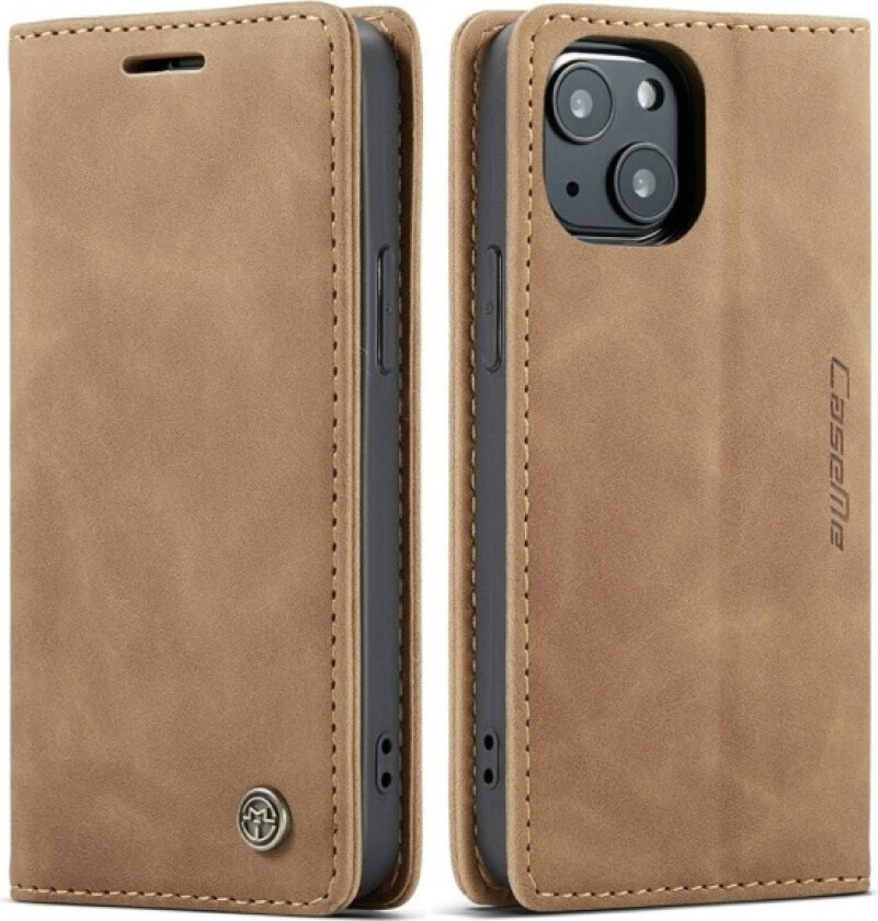 CASEME Retro Wallet Case for iPhone 13 - Brown Brown