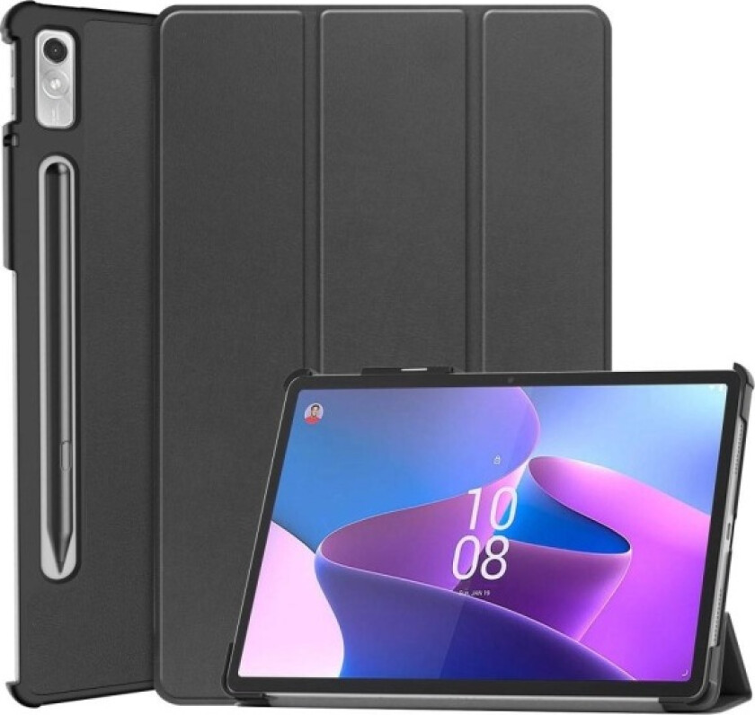 For Lenovo Tab P11 Pro Gen 2 Tri-fold Stand Tablet Case - Black Black