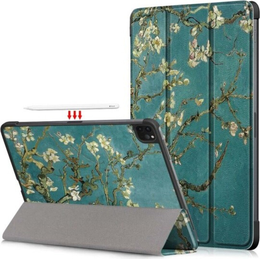 For iPad Pro 11 2021/2020 Tri-fold Stand Tablet Case Cover - Blossom Multicolor