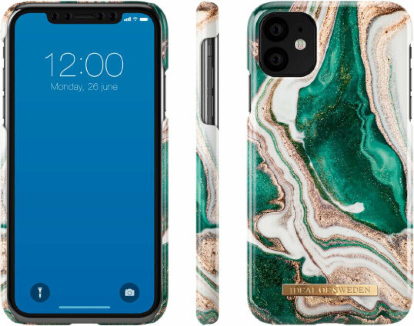 iDeal Of Sweden iPhone 11 / XR- Golden Jade Marble Gold