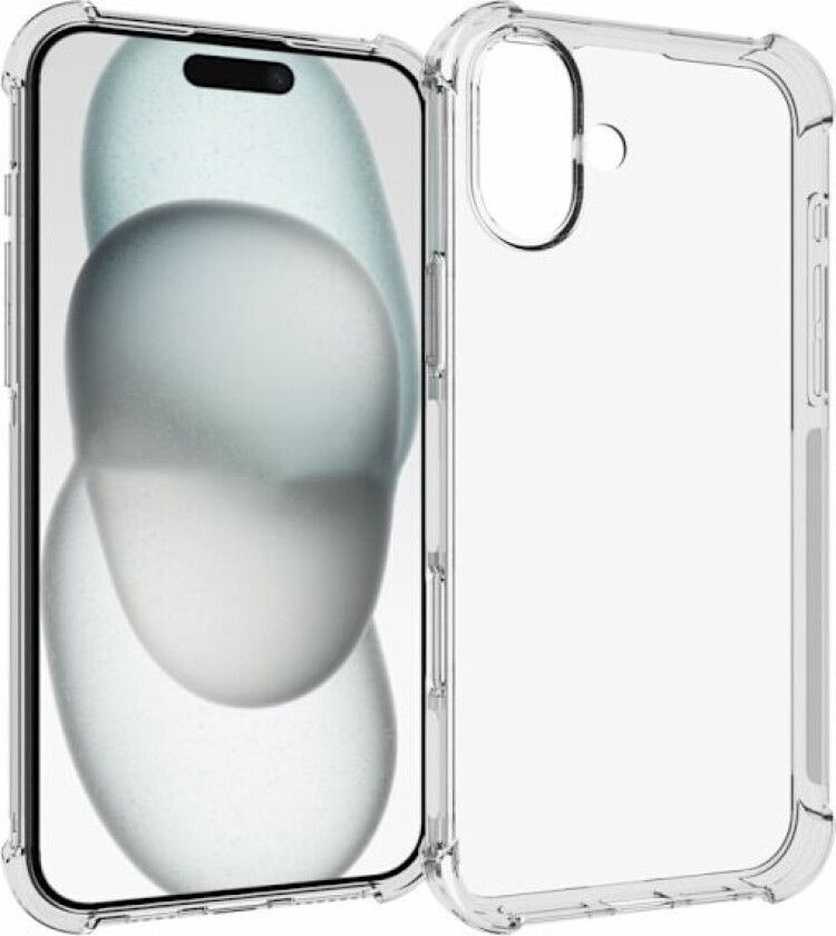 Case Shell for iPhone 16 Plus Shock-absorbing Reinforced corners TPU Transparent