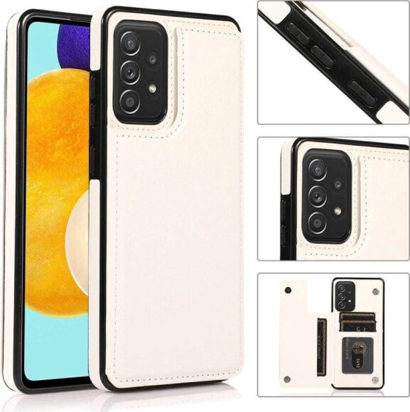 Samsung Galaxy A52 - Stilrent NKOBEE-deksel med kortholder Vit