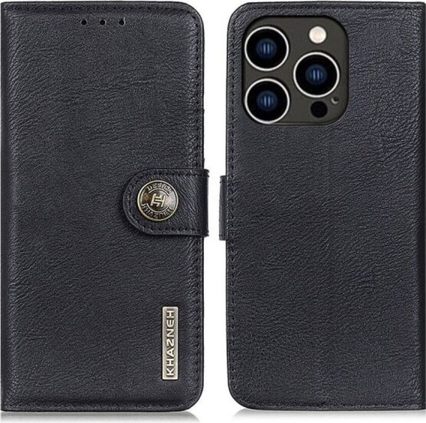 KHAZNEH For iPhone 15 Pro Max Wallet Stand Case - Black Black
