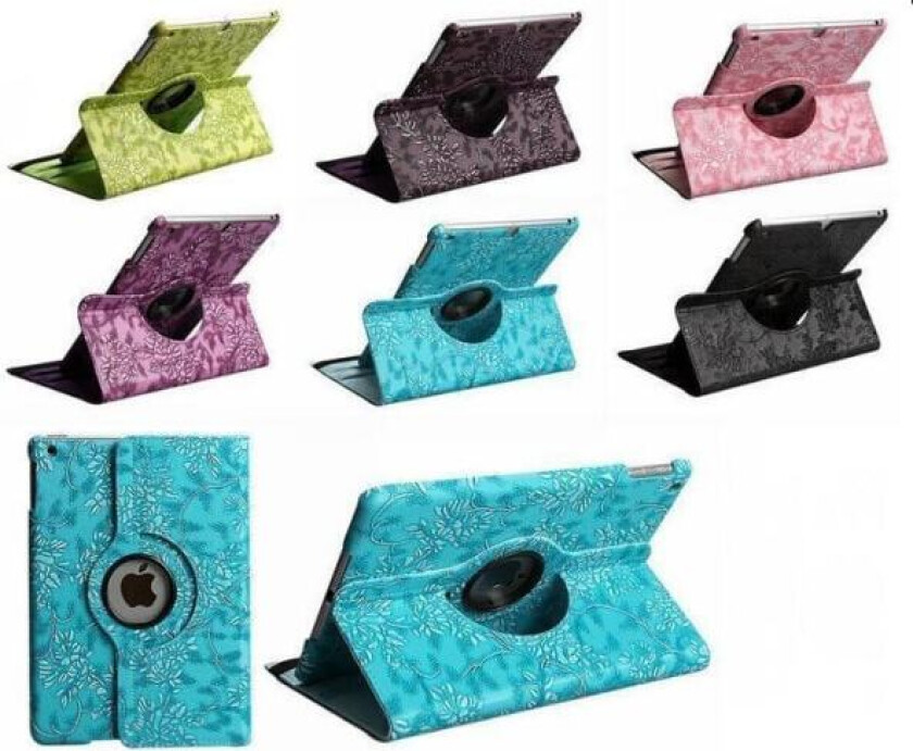 Deksel iPad Mini 1/2/3 360 Rotasjon Blomster
