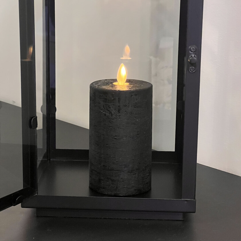 LED Kubbelys Voks Sort 12,5 Cm Lykter og LED lys Lampehuset