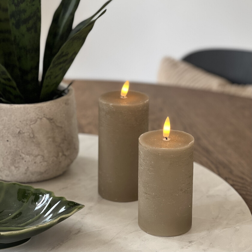 LED Kubbelys Rustikk Beige 12,5 Cm Lykter og LED lys Lampehuset