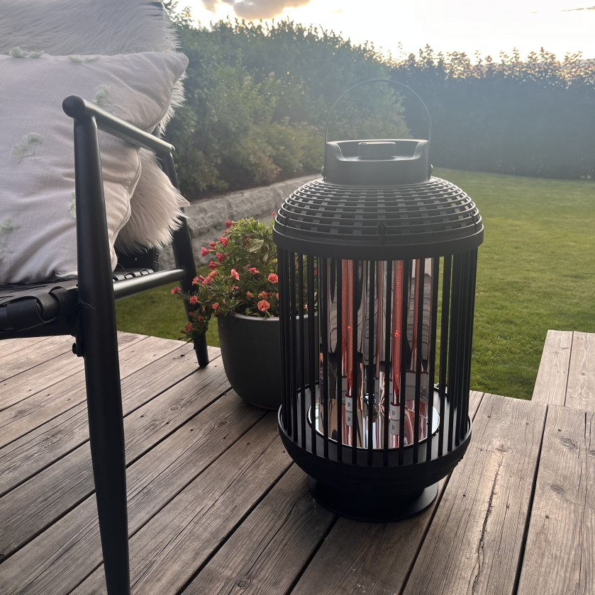 Terrassevarmer IR Bord/gulvmodell Sort  Terrassevarmere Lampehuset