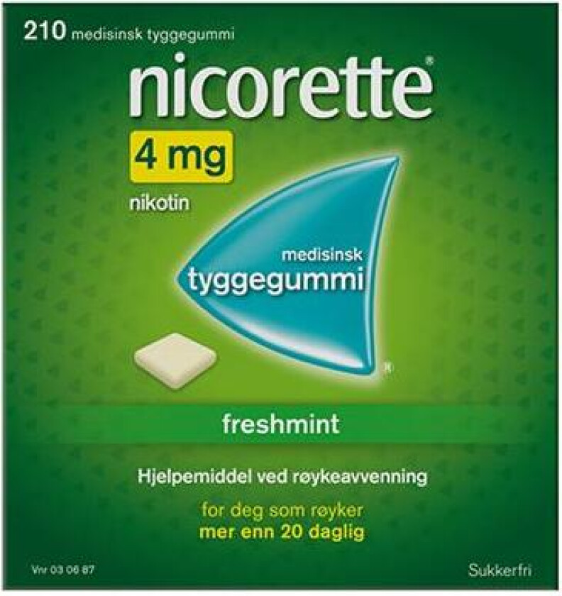 4 mg tyggegummi freshmint 210 stk