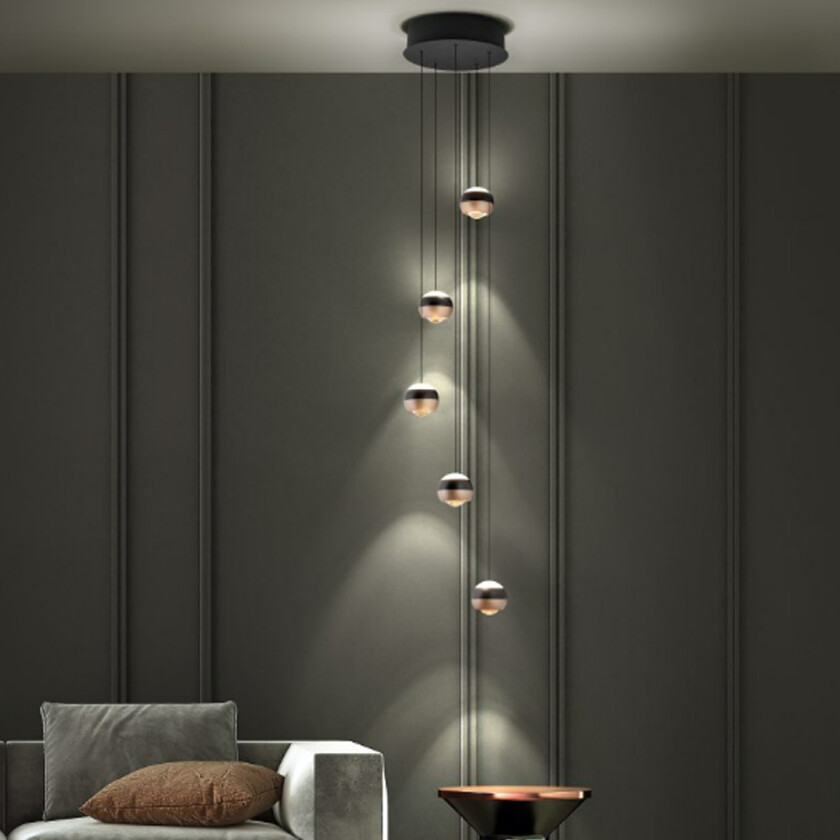Orbit Taklampe Rondell Gull 5 Lys Hengende taklampe Lampehuset