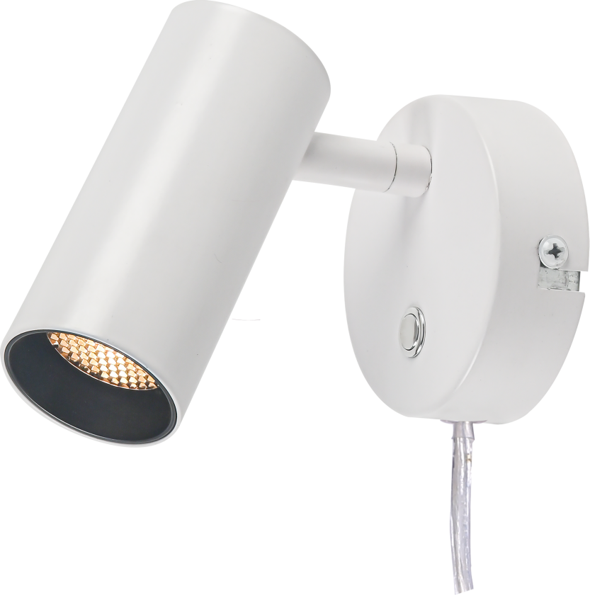 Concord Vegglampe Hvit Leselampe Lampehuset