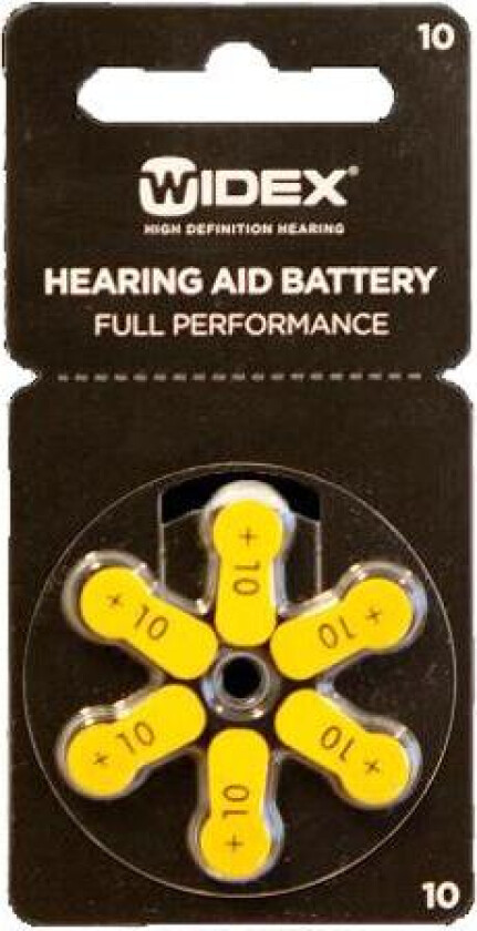batteri til høreapparat 10 6 stk
