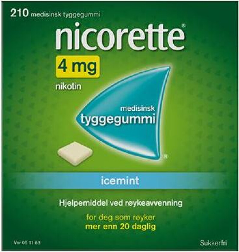 4mg tyggegummi icemint 210 stk