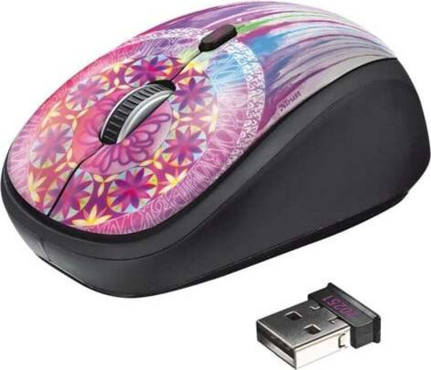 Yvi Wireless Mouse - purple dream catcher - Mus - Optisk - Rosa