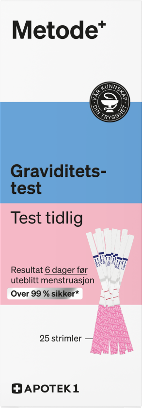 Test tidlig graviditetstest strimler 25 stk