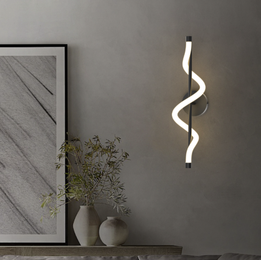 Aruga LED Tube Vegglampe Sort Interiørlampe Lampehuset