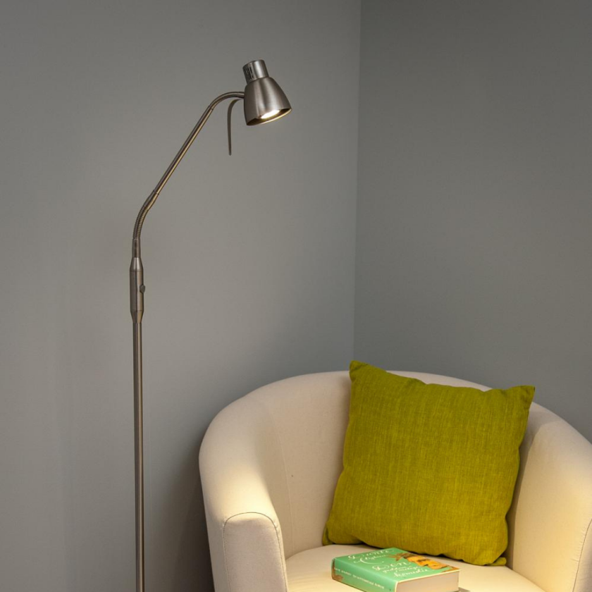 Rimini Gulvlampe Nova Life Stål Leselampe Lampehuset