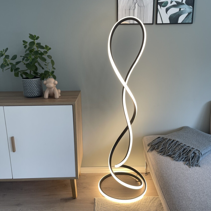 Infinity LED Gulvlampe Sort Interiørlampe Lampehuset