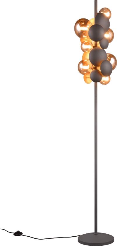 Bubble Gulvlampe Sort 155 Cm Interiørlampe Lampehuset