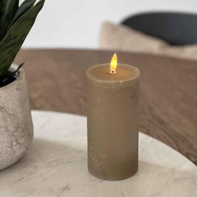 LED Kubbelys Rustikk Beige 15cm Lykter og LED lys Lampehuset