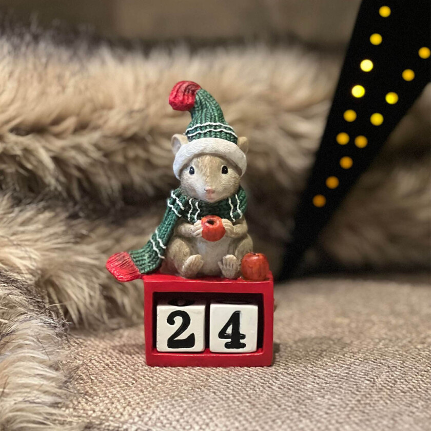 Julekalender Med Tall Flerfarget 14 Cm Dekorasjoner Lampehuset